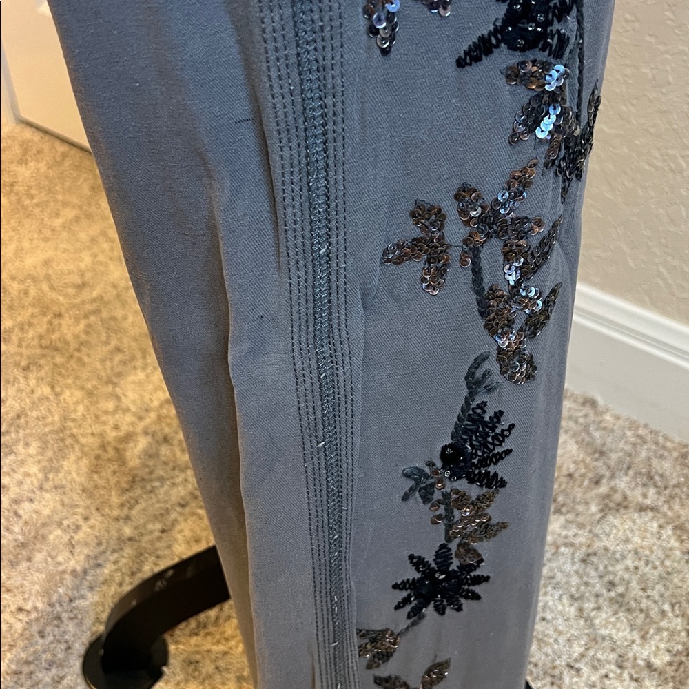 Da-Nang Sequined Floral Wide Leg Pant - Picture 8 of 15
